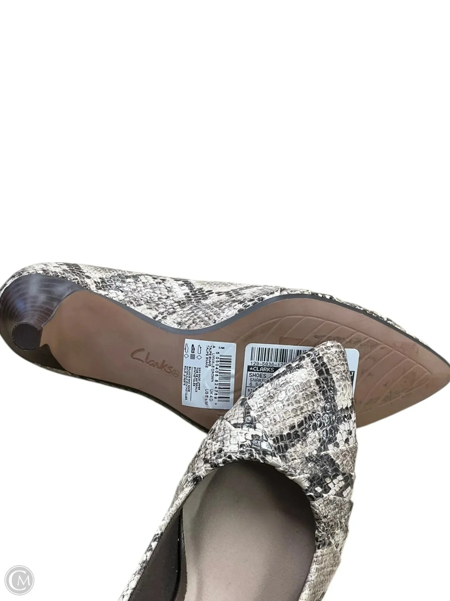 Shoes Heels Kitten By Clarks In Snakeskin Print, Size: 6.5 clarks