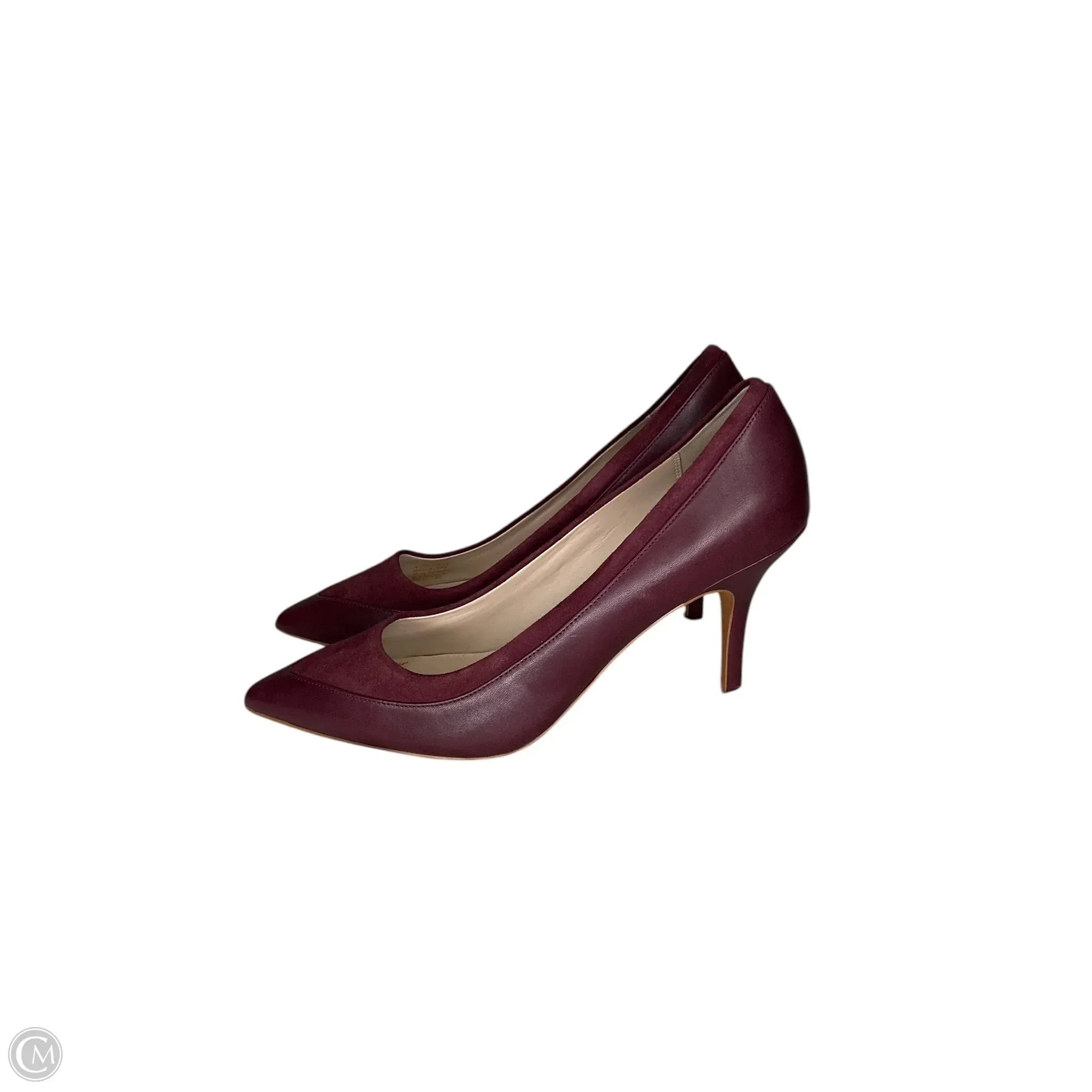 Shoes Heels Kitten By Cole-haan In Maroon, Size: 9.5 cole haan