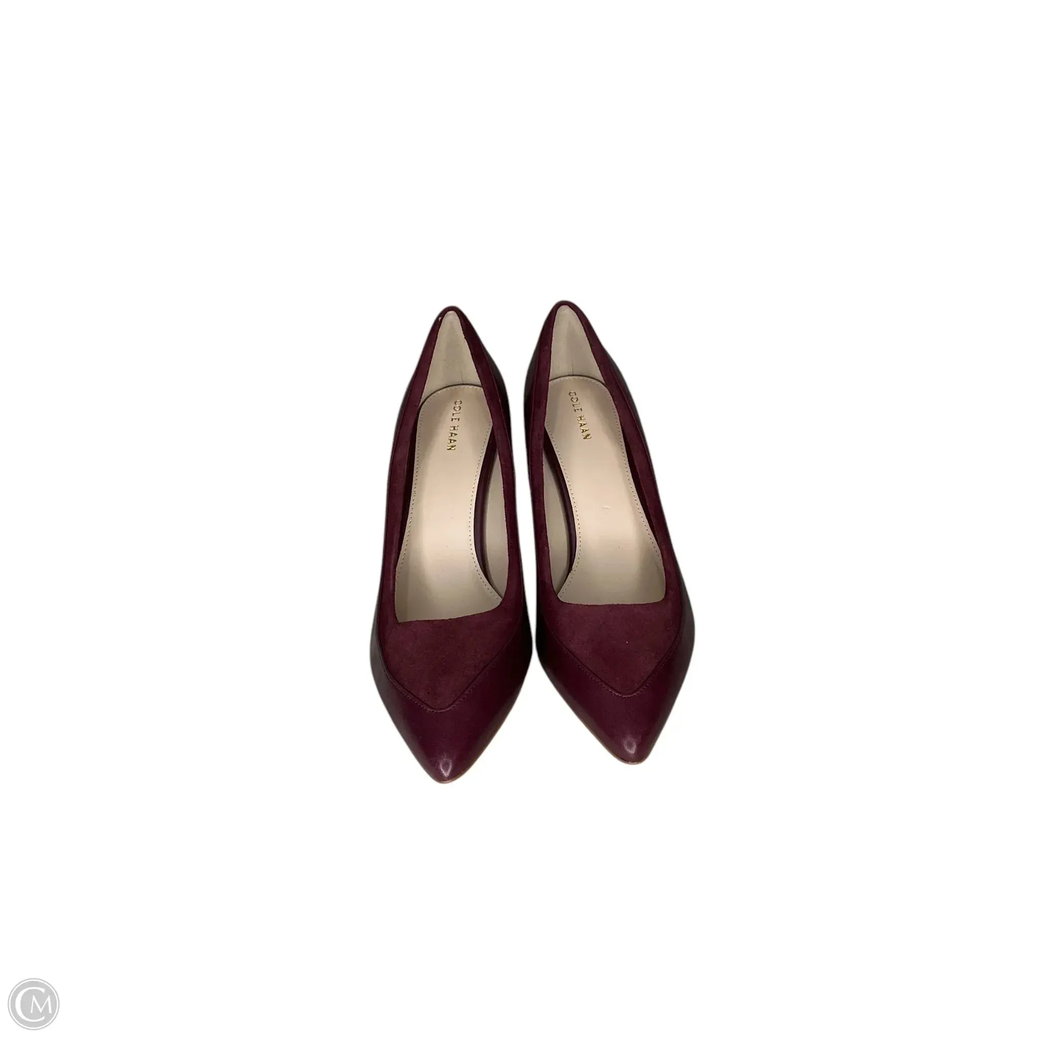 Shoes Heels Kitten By Cole-haan In Maroon, Size: 9.5 cole haan