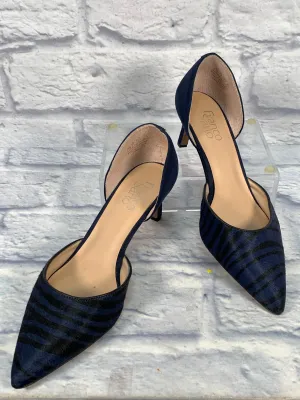Shoes Heels Kitten By Franco Sarto In Black & Blue, Size: 9.5 franco sarto