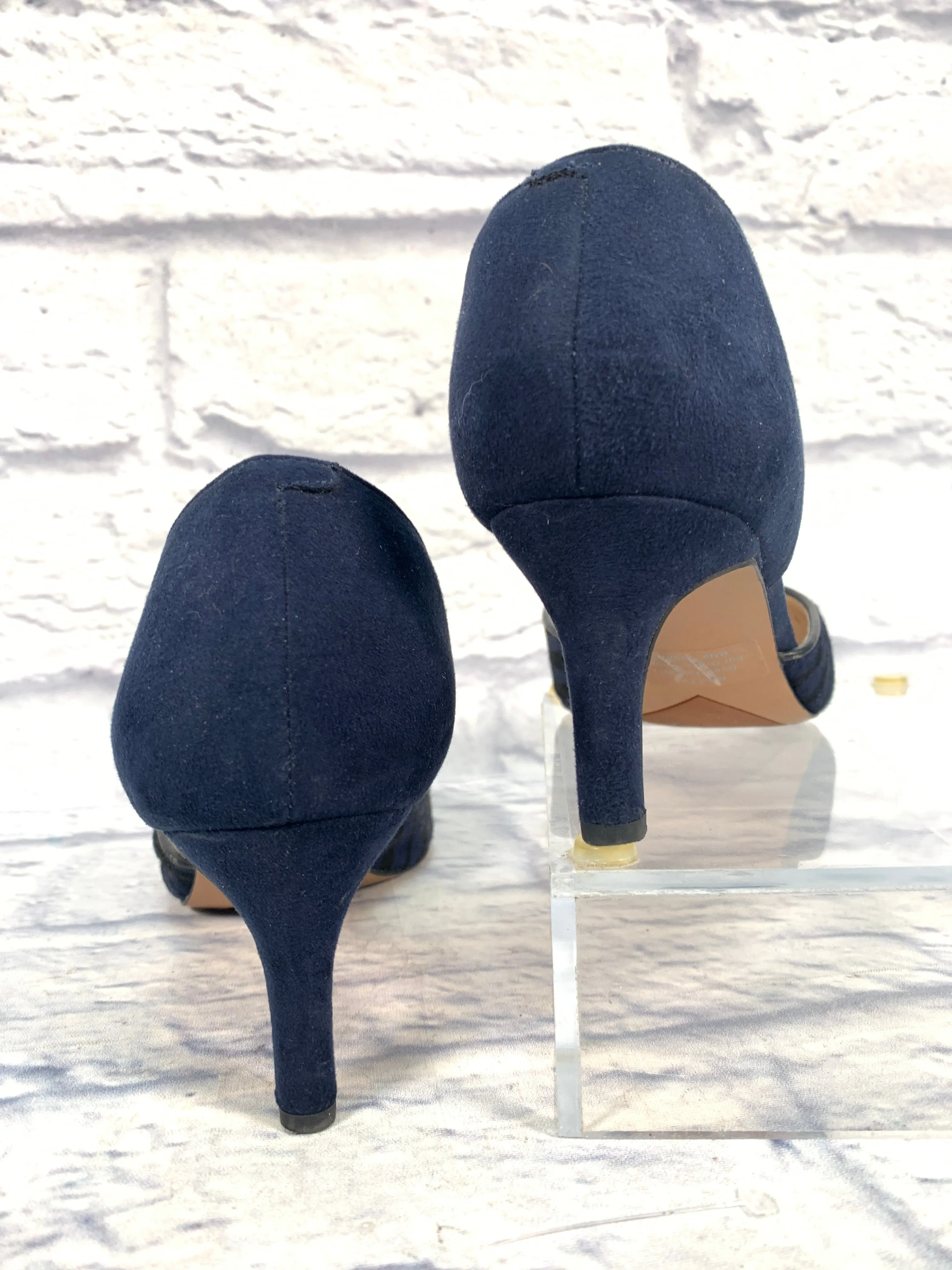 Shoes Heels Kitten By Franco Sarto In Black & Blue, Size: 9.5 franco sarto
