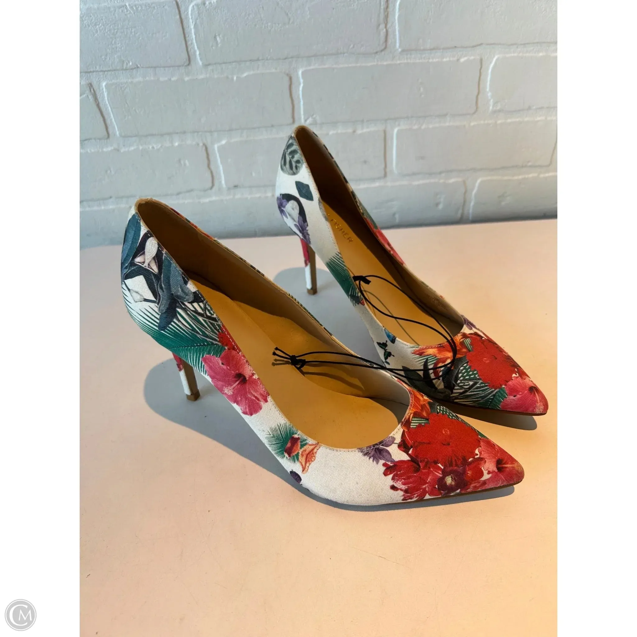 Shoes Heels Stiletto By Marc Fisher In Cream & Red, Size: 10 marc-fisher