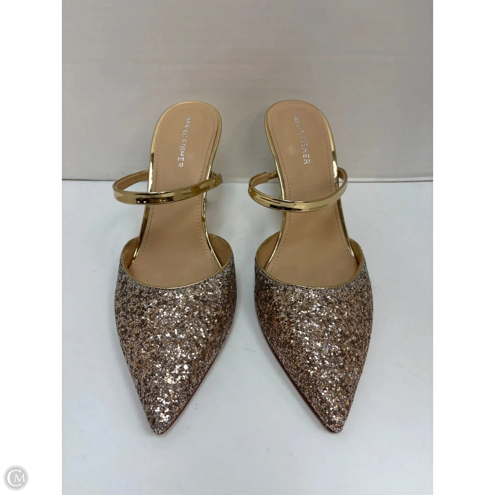 Shoes Heels Stiletto By Marc Fisher In Gold, Size: 9.5 marc-fisher