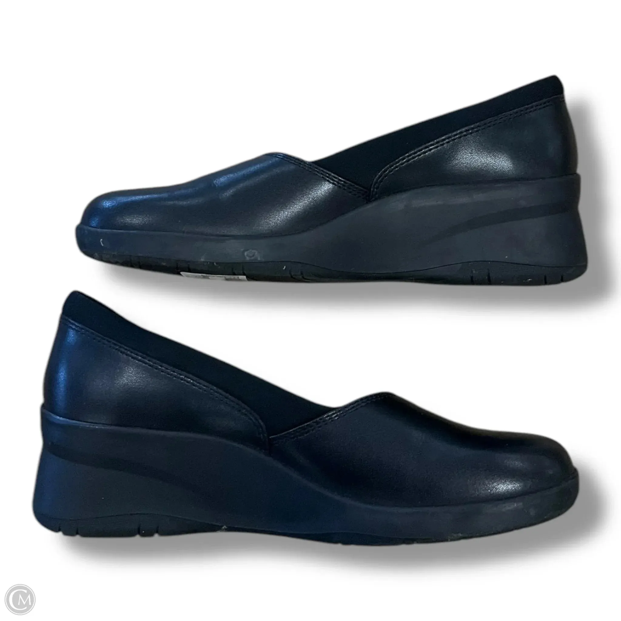 Shoes Heels Wedge By Clarks In Black, Size: 9 clarks