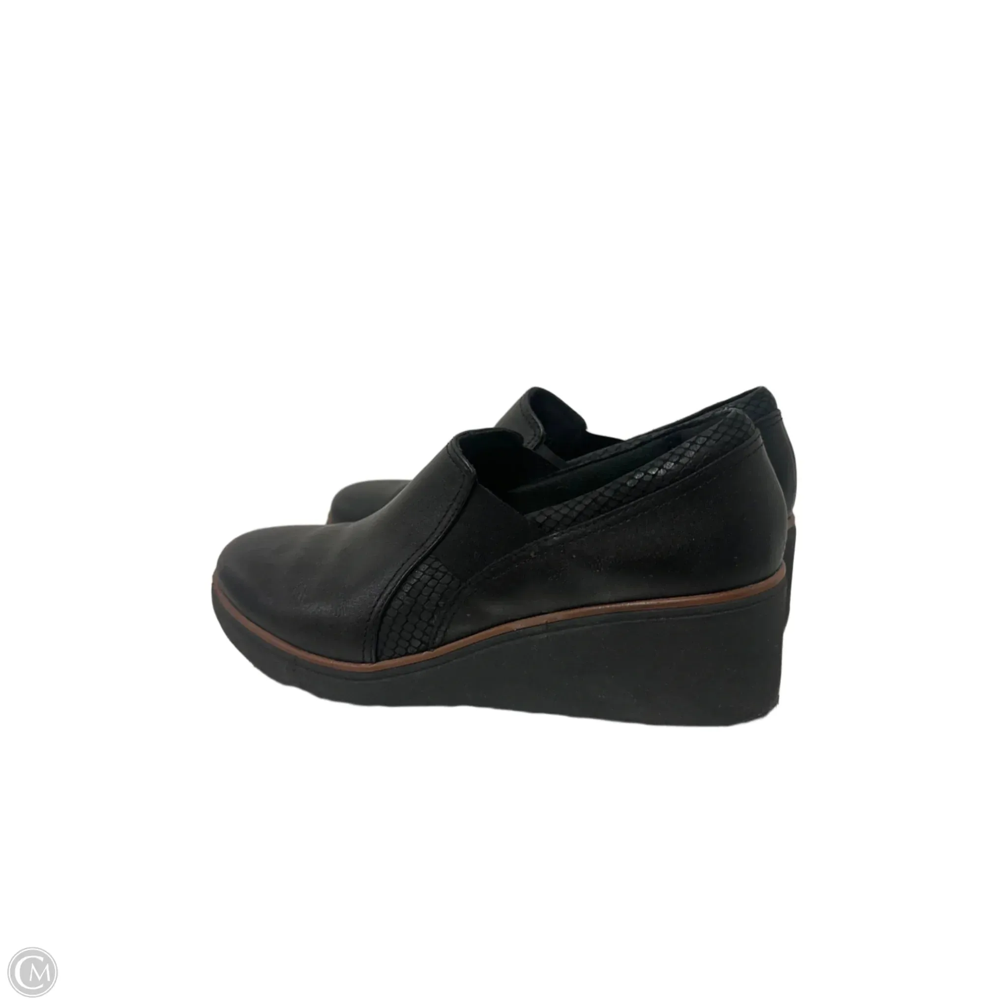Shoes Heels Wedge By Clarks In Black, Size: 9 clarks