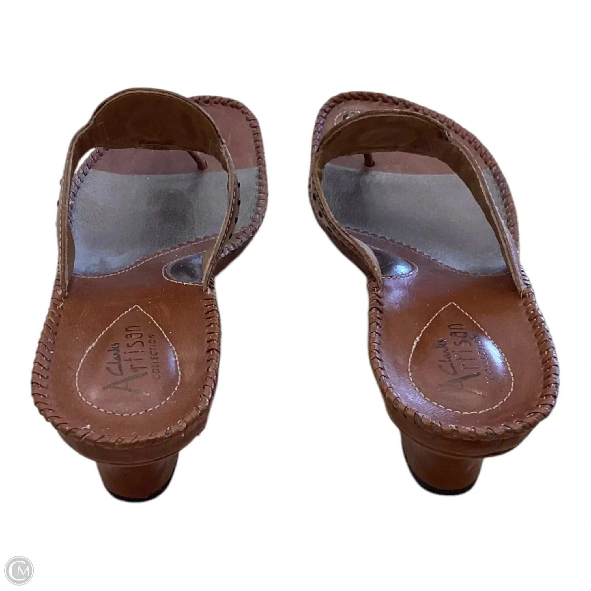 Shoes Heels Wedge By Clarks In Brown, Size: 8.5 clarks