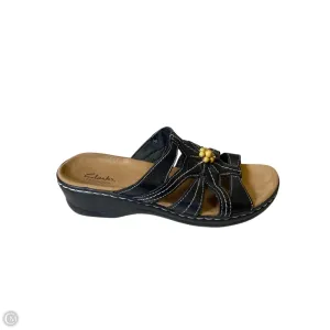 Shoes Heels Wedge By Clarks In Brown, Size: 9.5 clarks