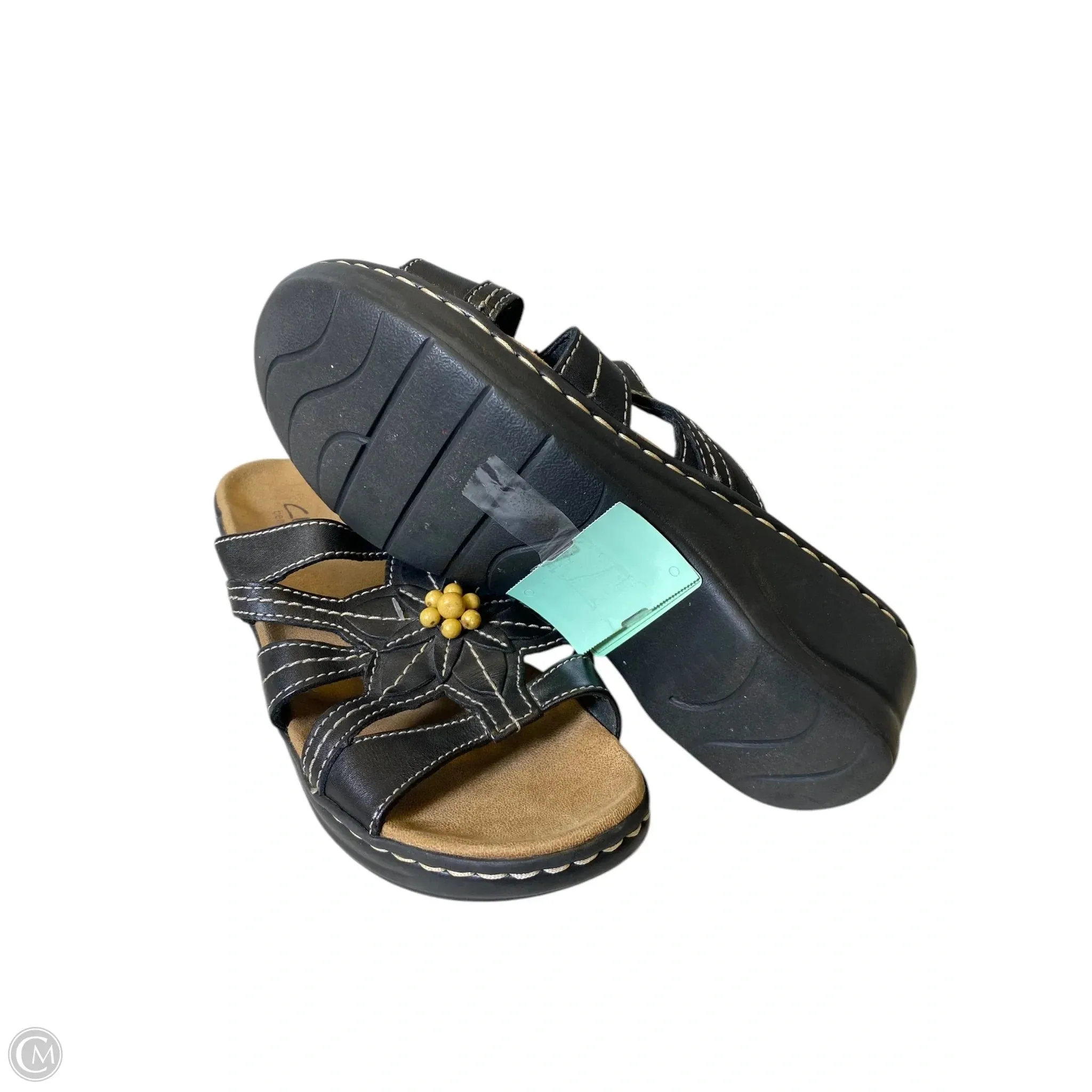 Shoes Heels Wedge By Clarks In Brown, Size: 9.5 clarks