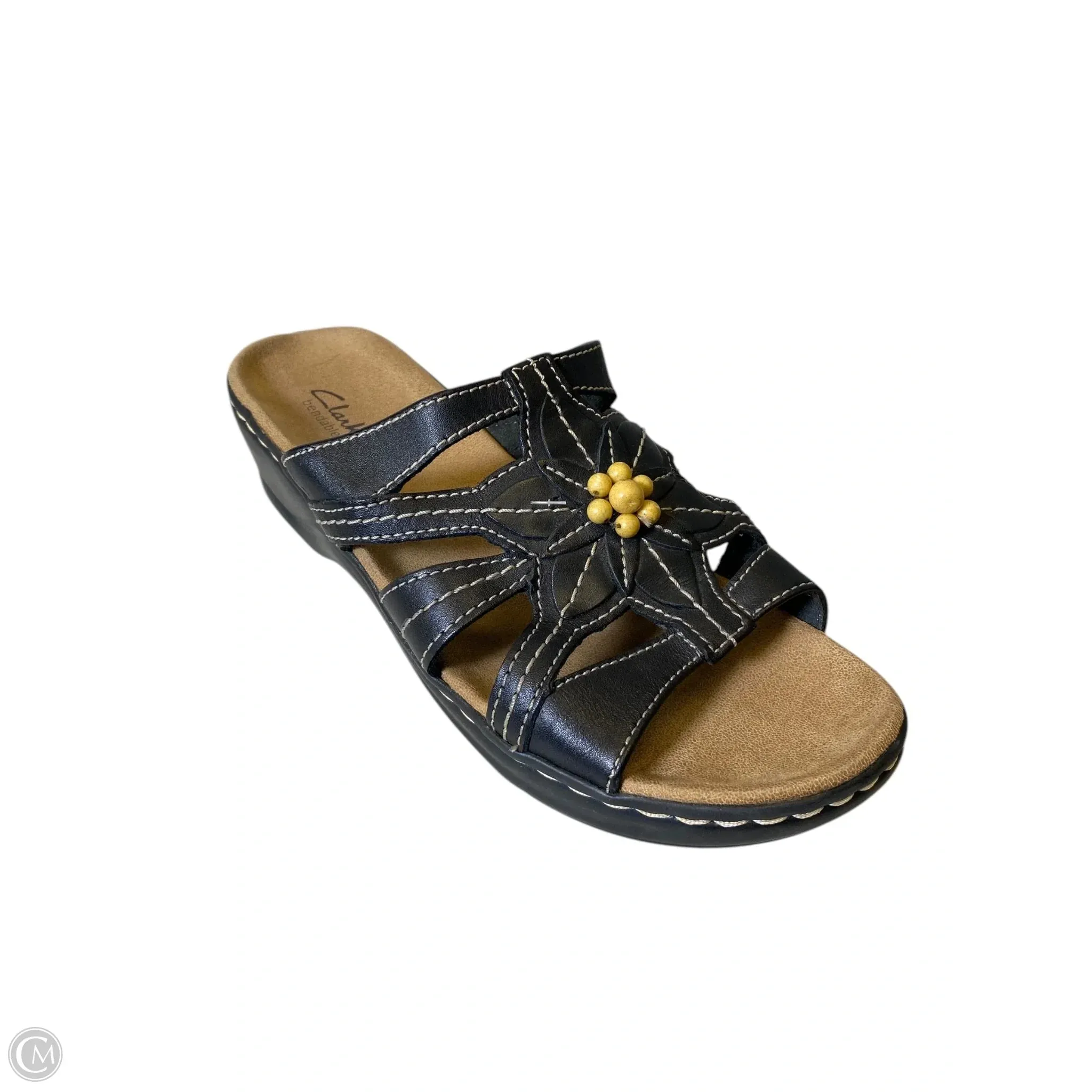 Shoes Heels Wedge By Clarks In Brown, Size: 9.5 clarks