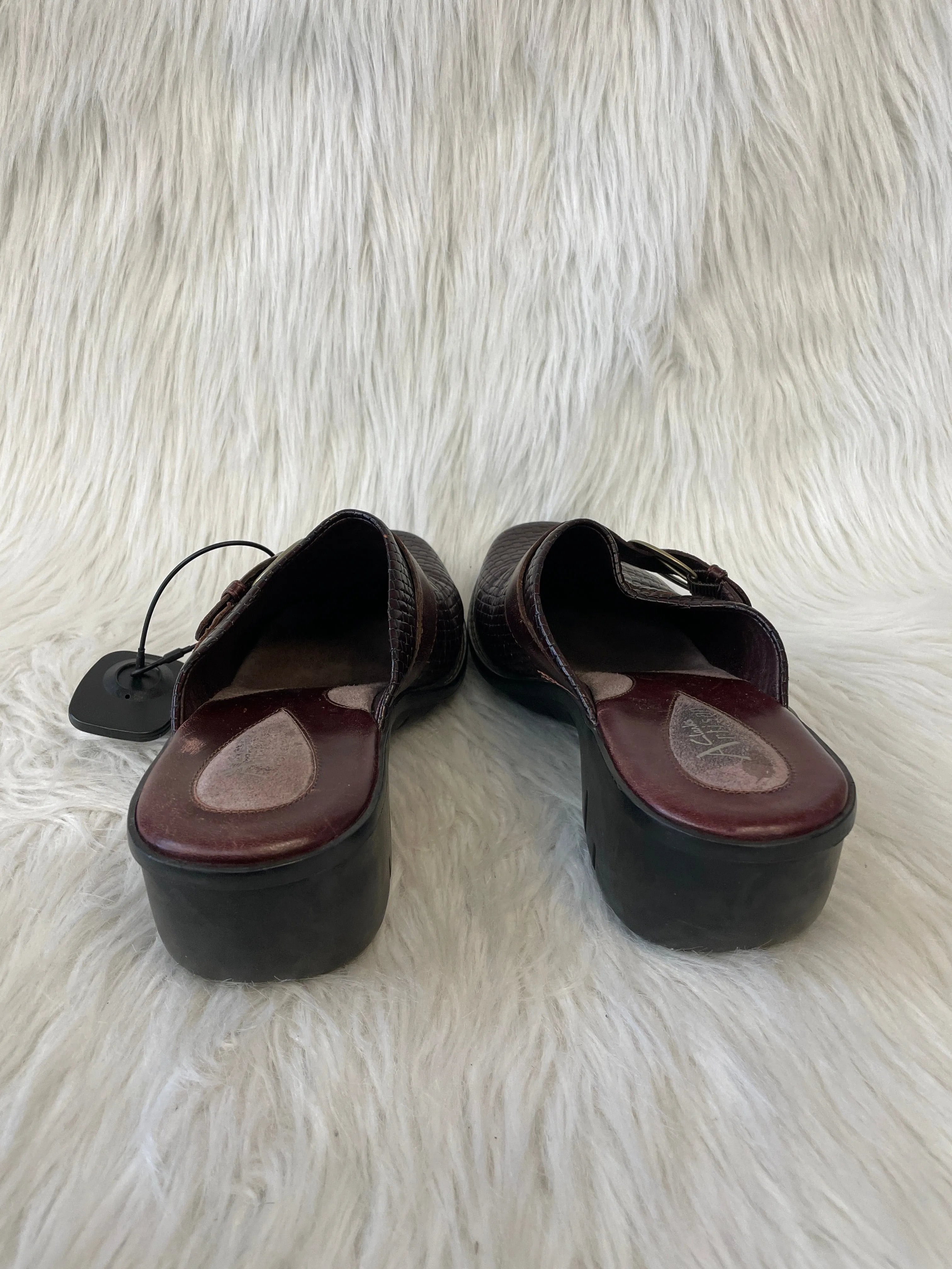 Shoes Heels Wedge By Clarks In Brown, Size: 9.5 clarks