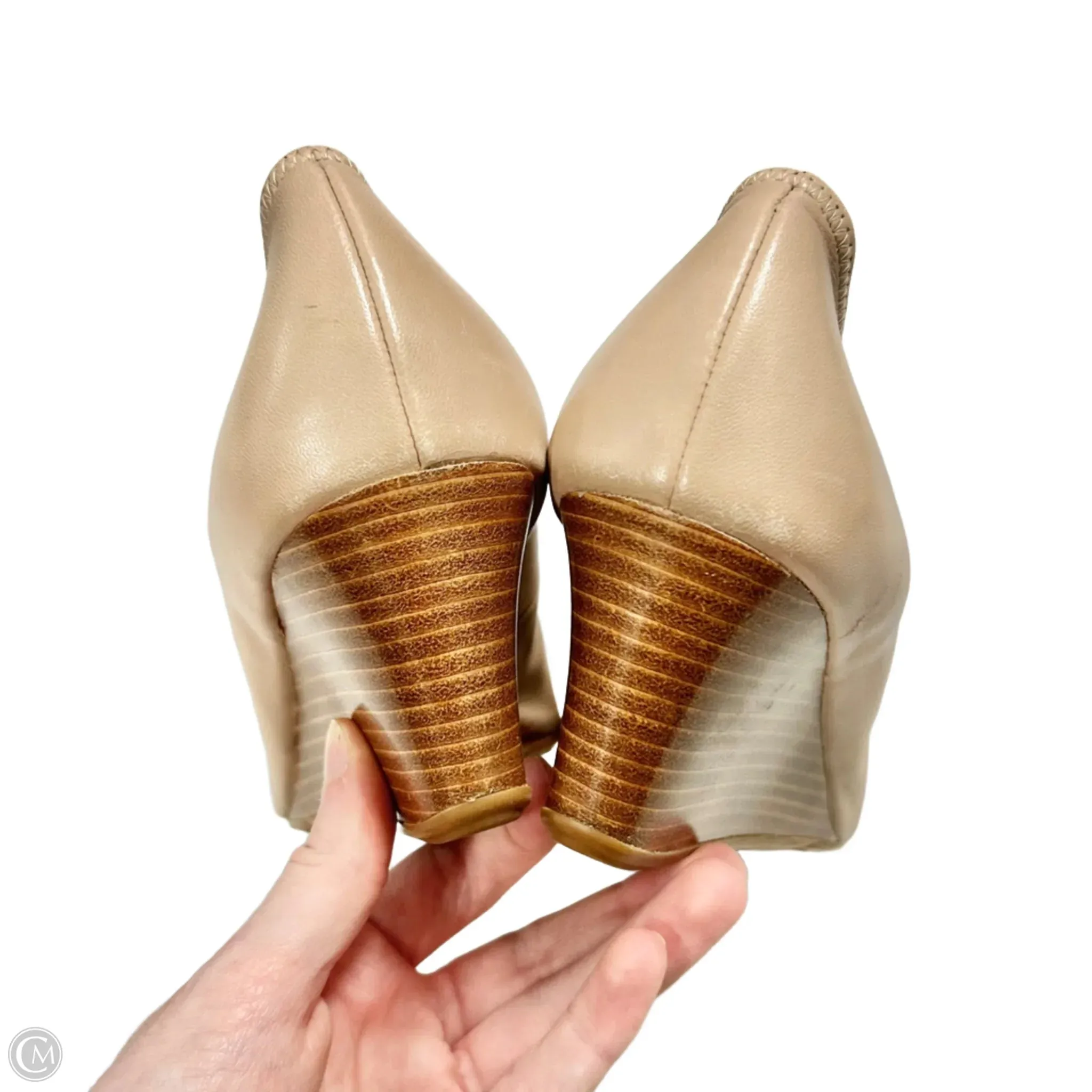 Shoes Heels Wedge By Cole-haan In Beige, Size: 8.5 cole haan