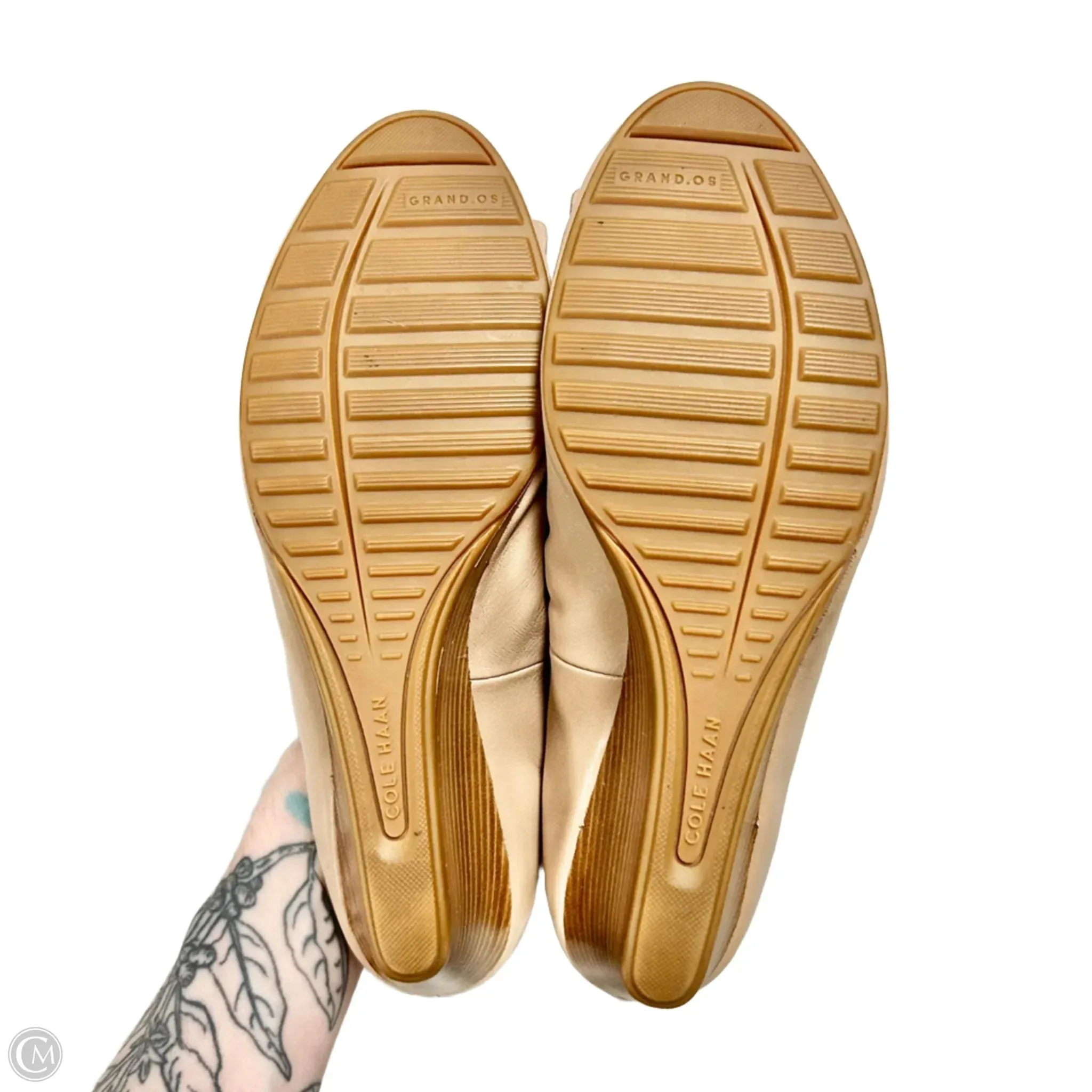 Shoes Heels Wedge By Cole-haan In Beige, Size: 8.5 cole haan