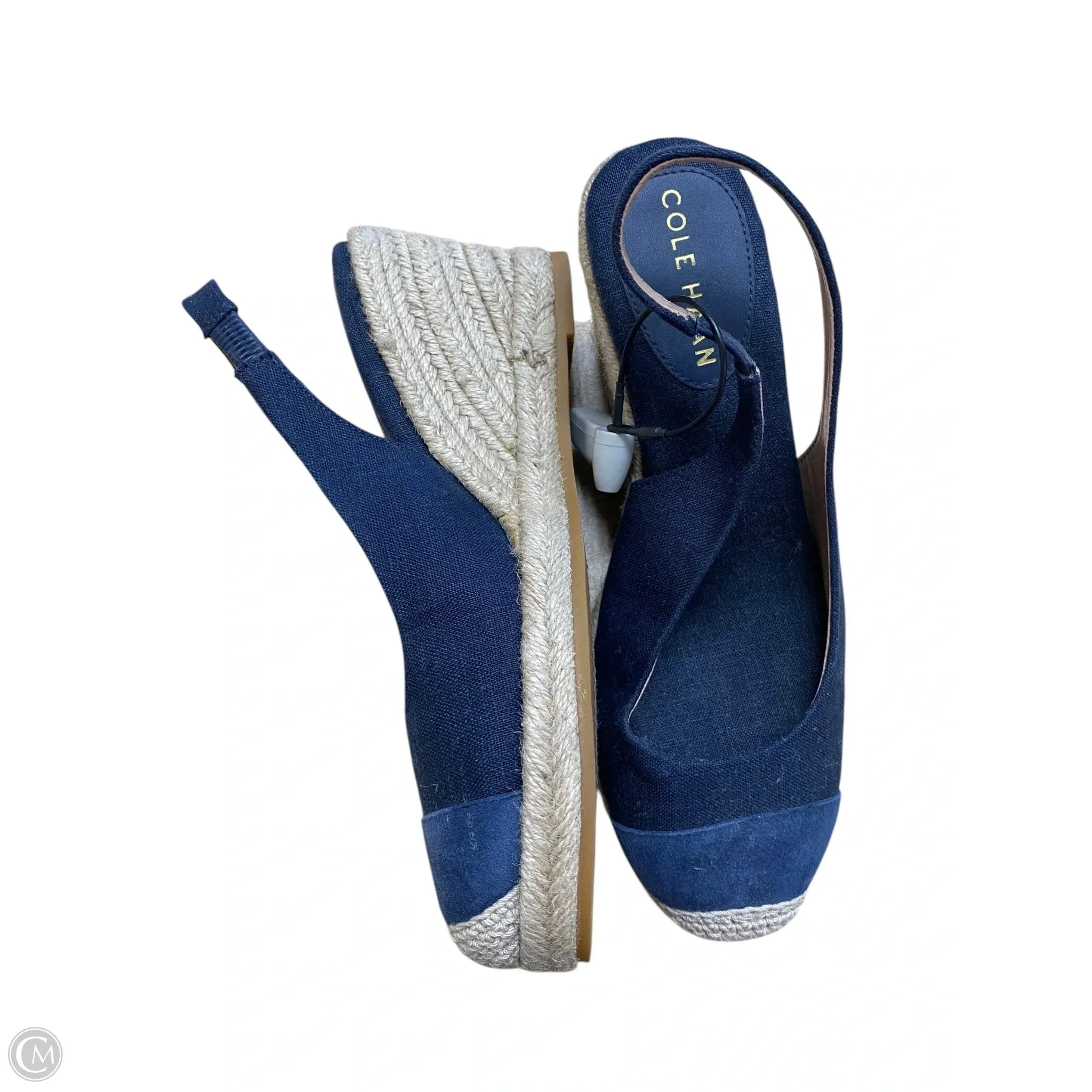 Shoes Heels Wedge By Cole-haan In Blue, Size: 6.5 cole haan