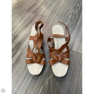Shoes Heels Wedge By Cole-haan In Brown, Size: 8 cole haan