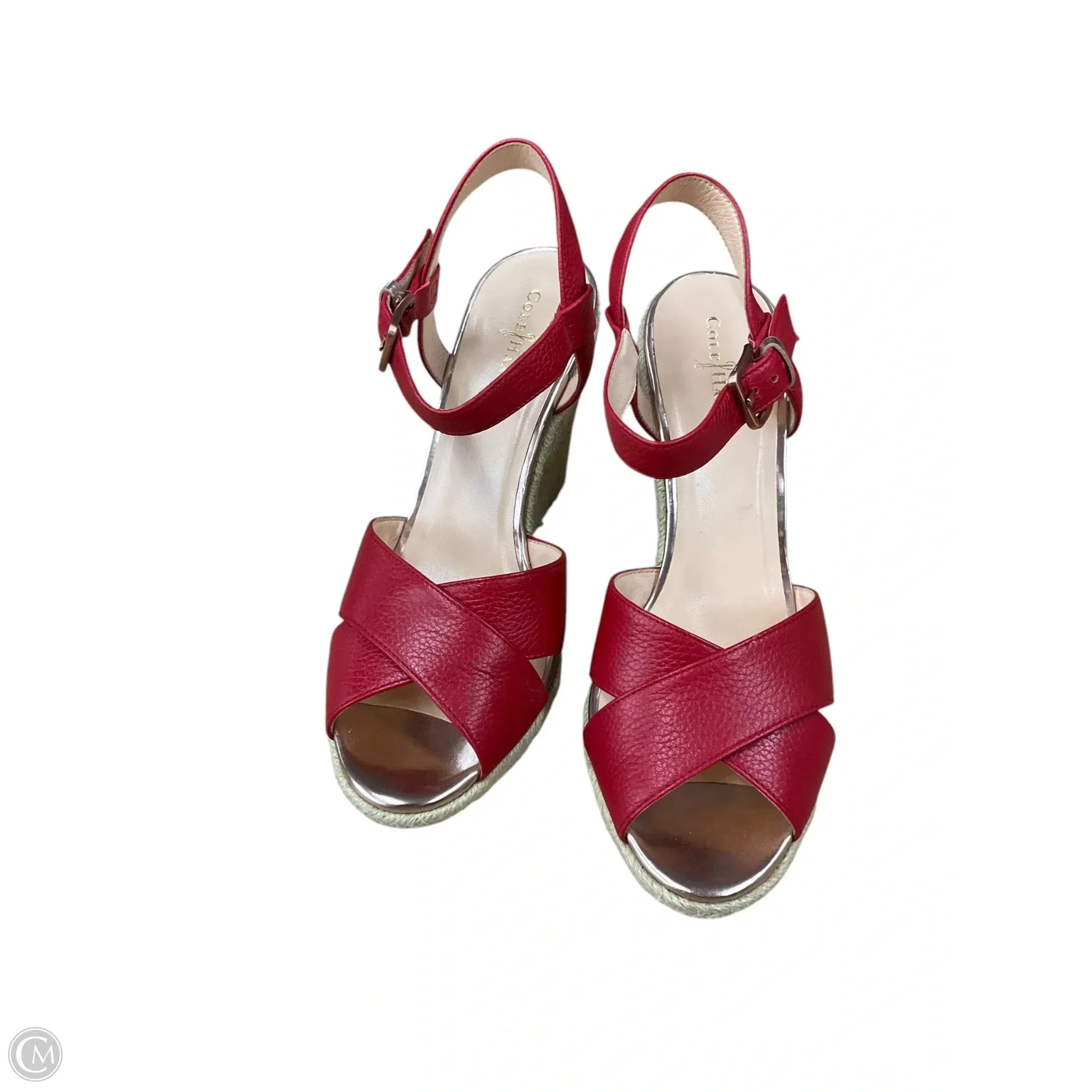 Shoes Heels Wedge By Cole-haan In Red, Size: 8.5 cole haan