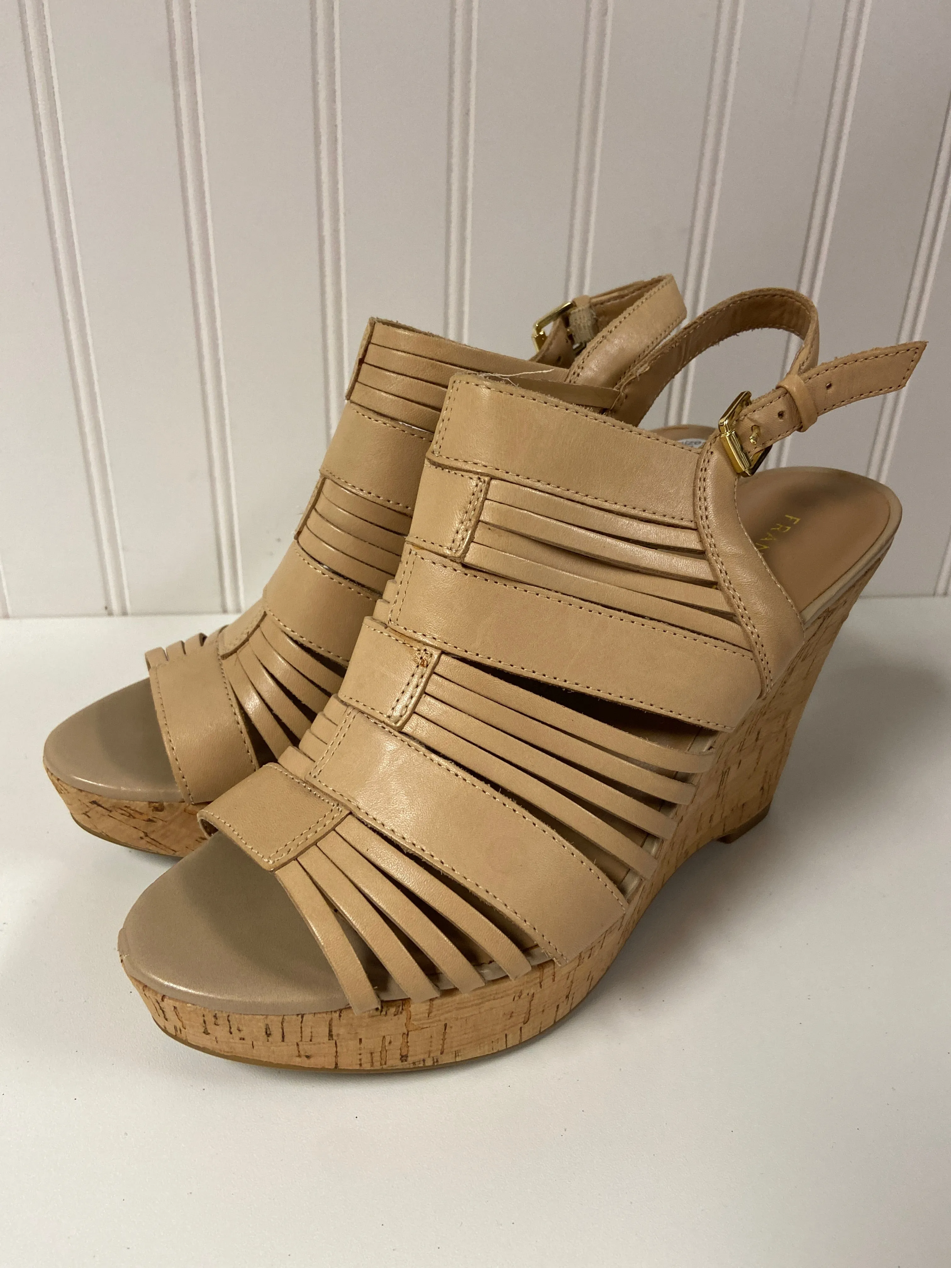 Shoes Heels Wedge By Franco Sarto In Tan, Size: 8.5 franco sarto