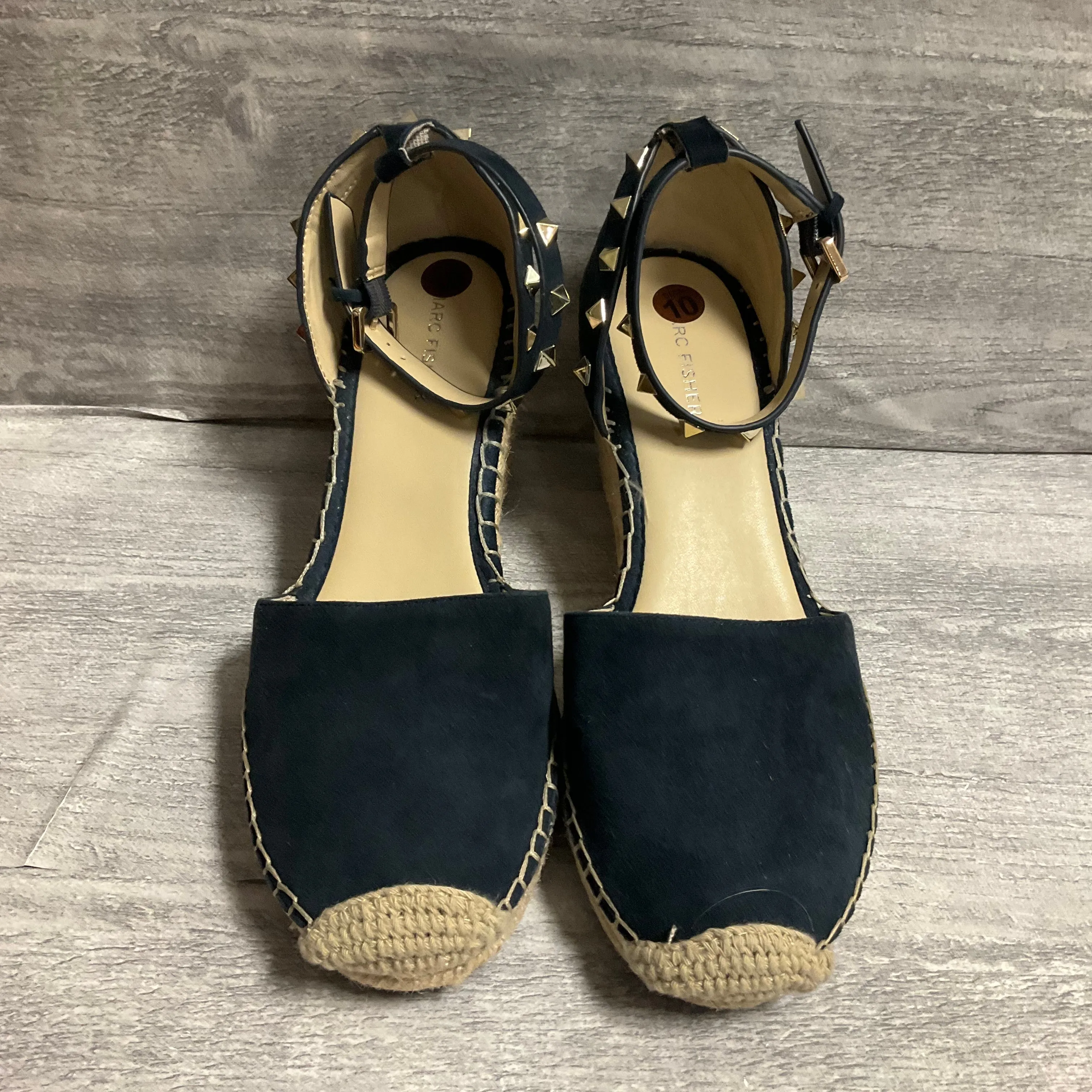 Shoes Heels Wedge By Marc Fisher In Navy, Size: 10 marc-fisher