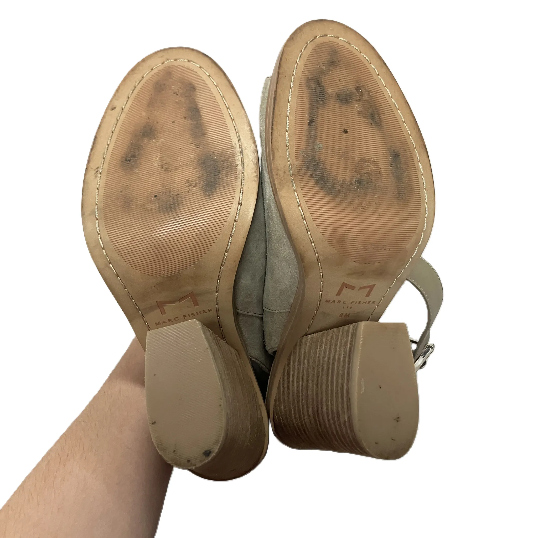 Shoes Heels Wedge By Marc Fisher In Taupe, Size: 8 marc-fisher