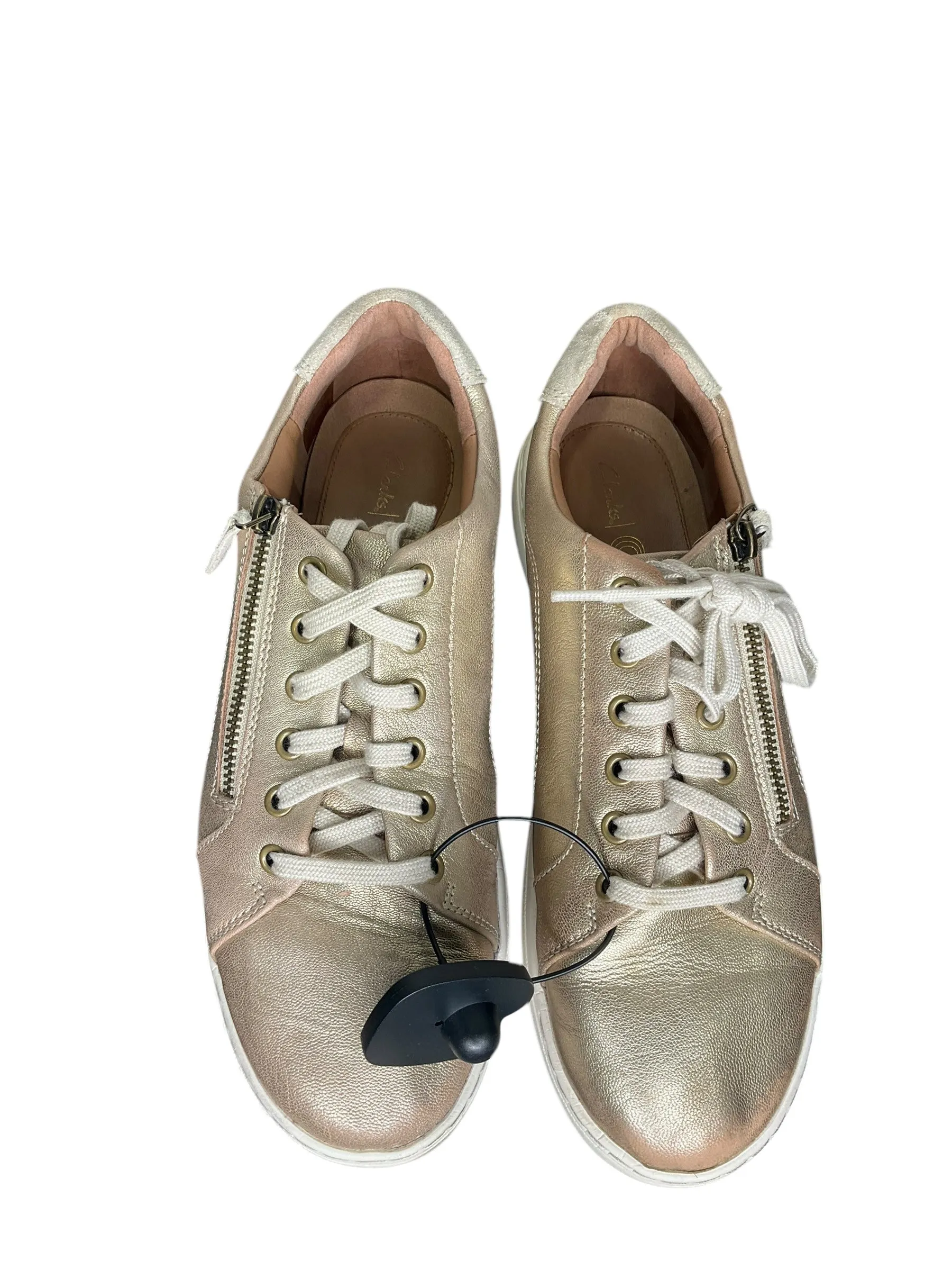 Shoes Sneakers By Clarks In Gold, Size: 11 clarks