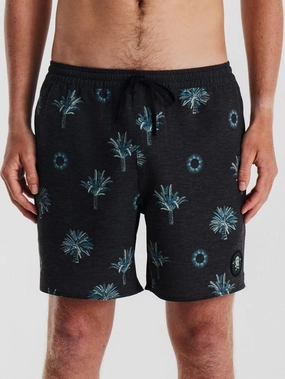 Shorey 16'' La Fronda Black Boardshorts men's boardshorts swimwear, long swim shorts for men
