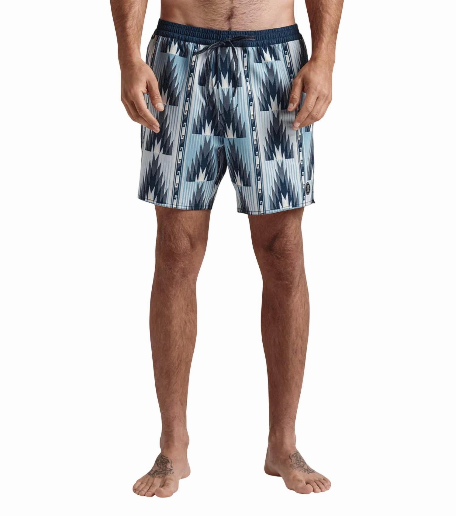 Shorey Boardshorts In Agave Blue mens beach swimwear, quick dry mens swimsuits