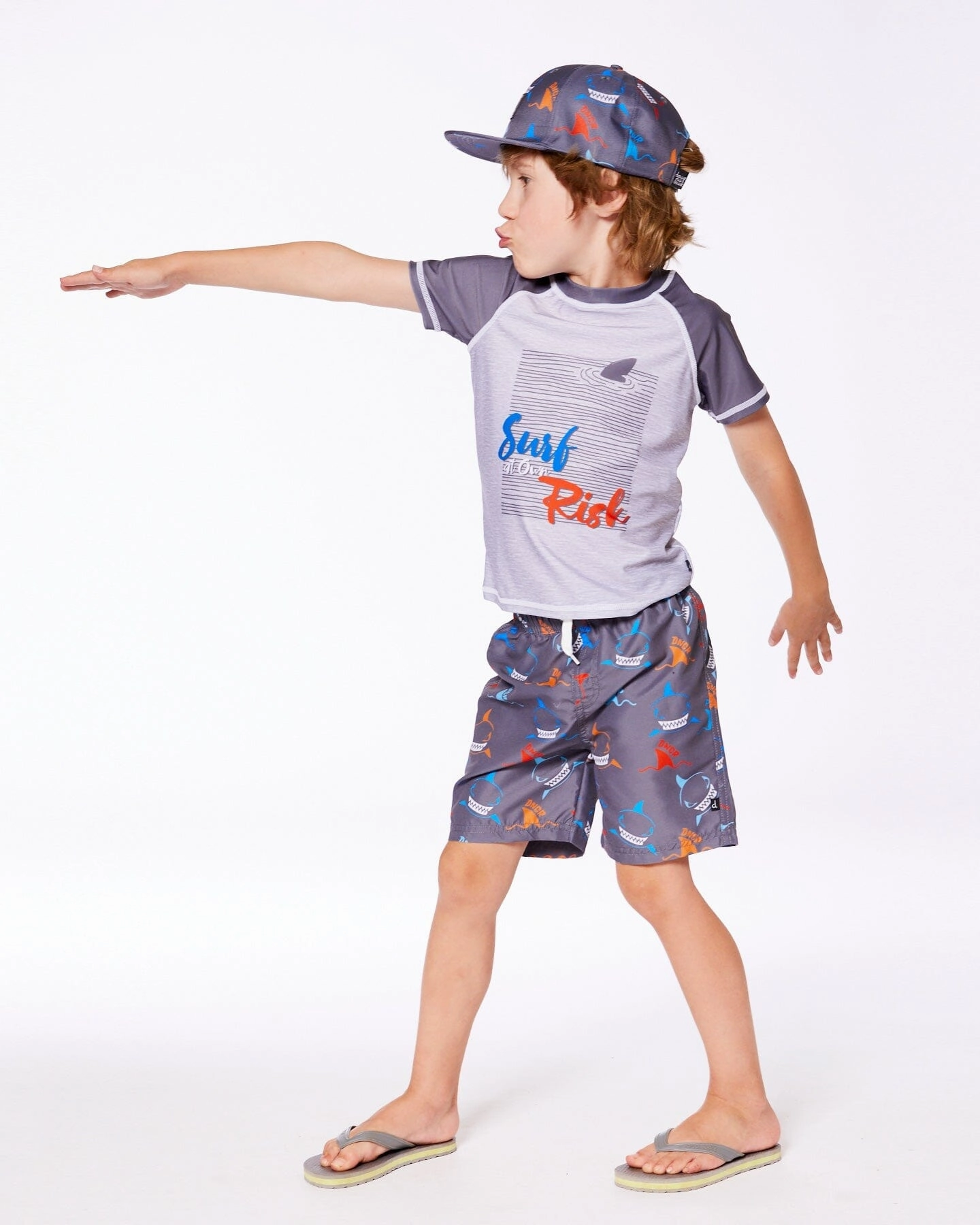 Short Sleeve Rashguard Dark And Light Gray