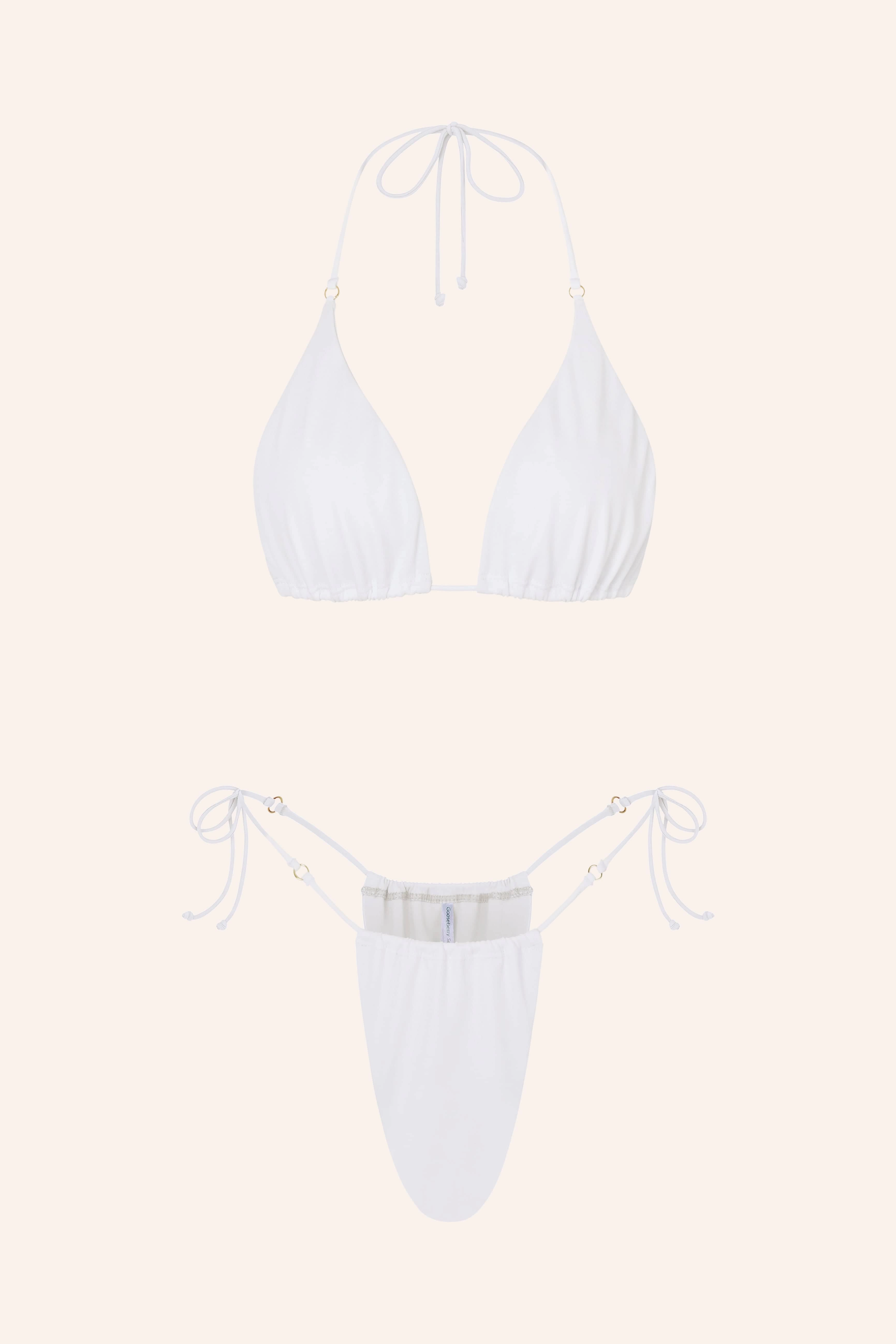 Side Tie Bikini Briefs Aquamarine