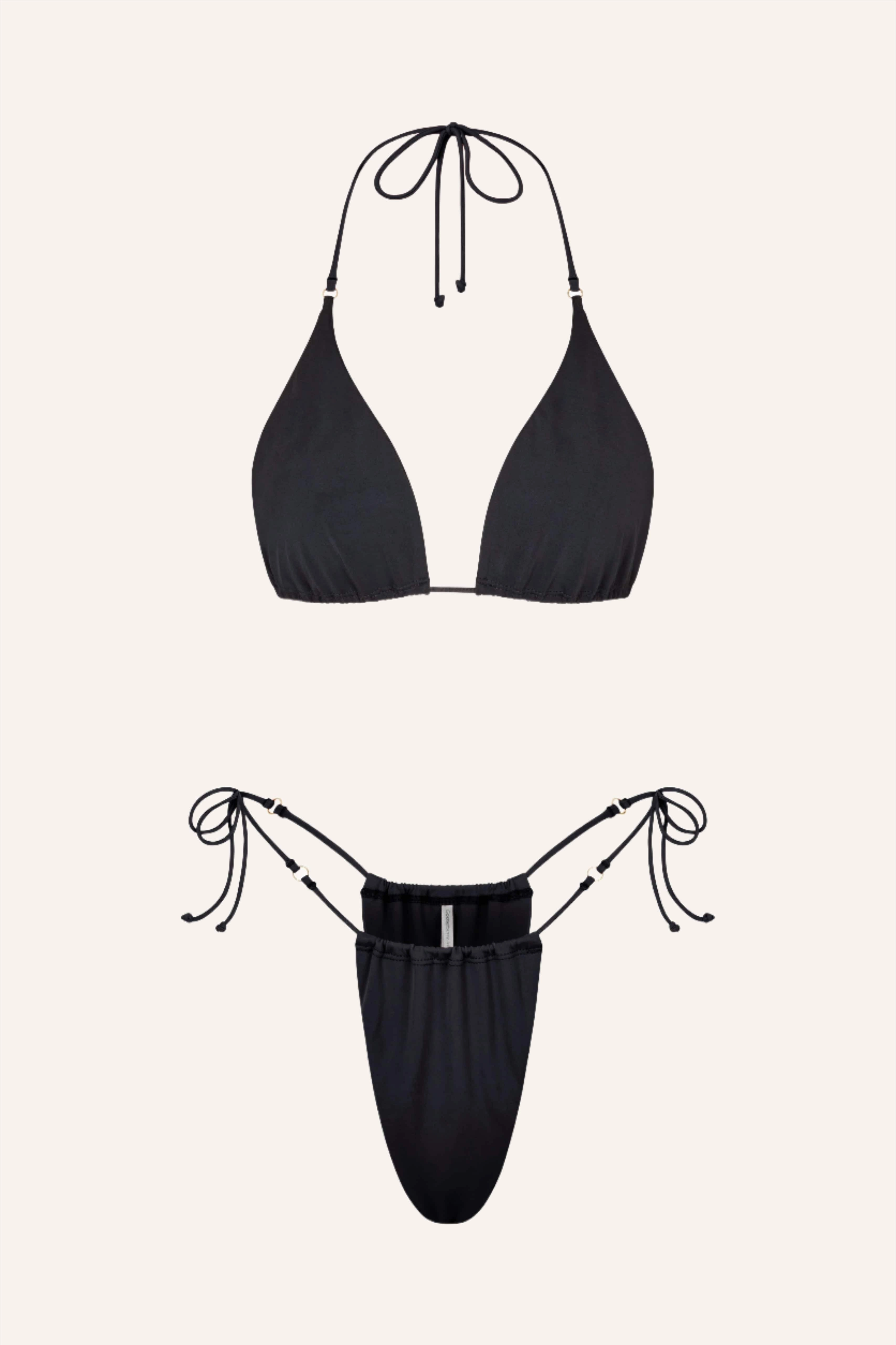 Side Tie Bikini Briefs Black