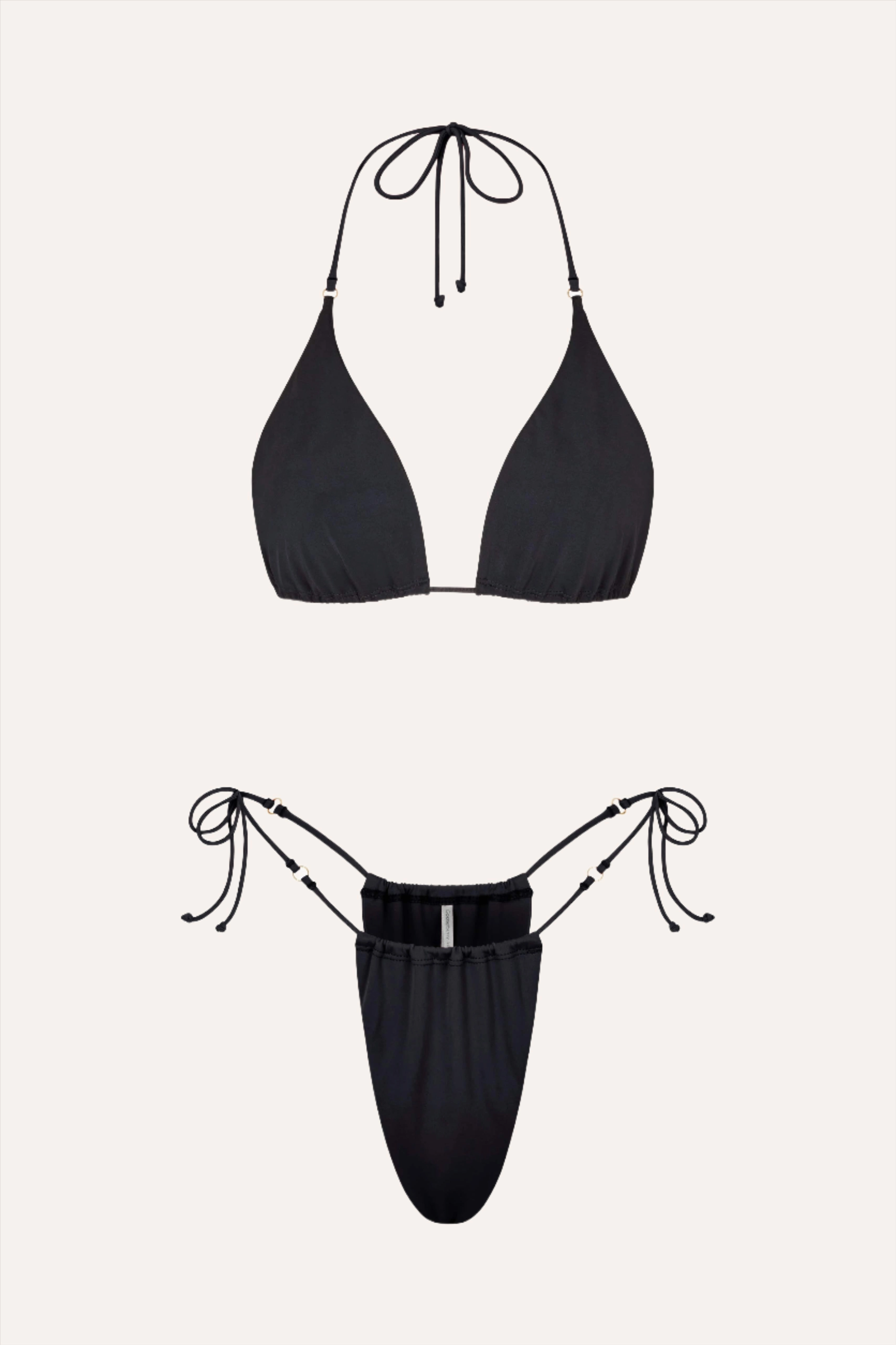 Side Tie Bikini Briefs Black