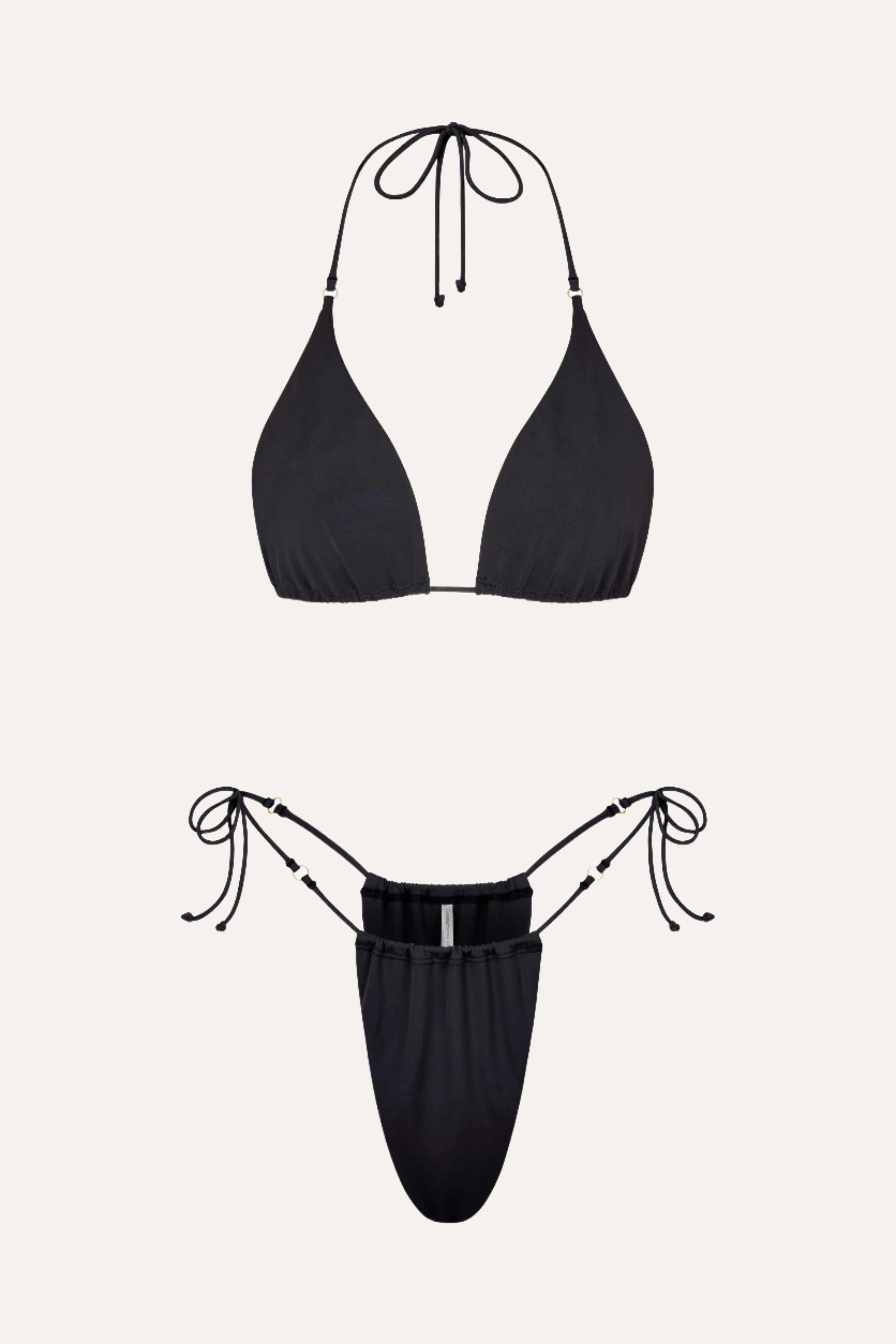 Side Tie Bikini Briefs Gold