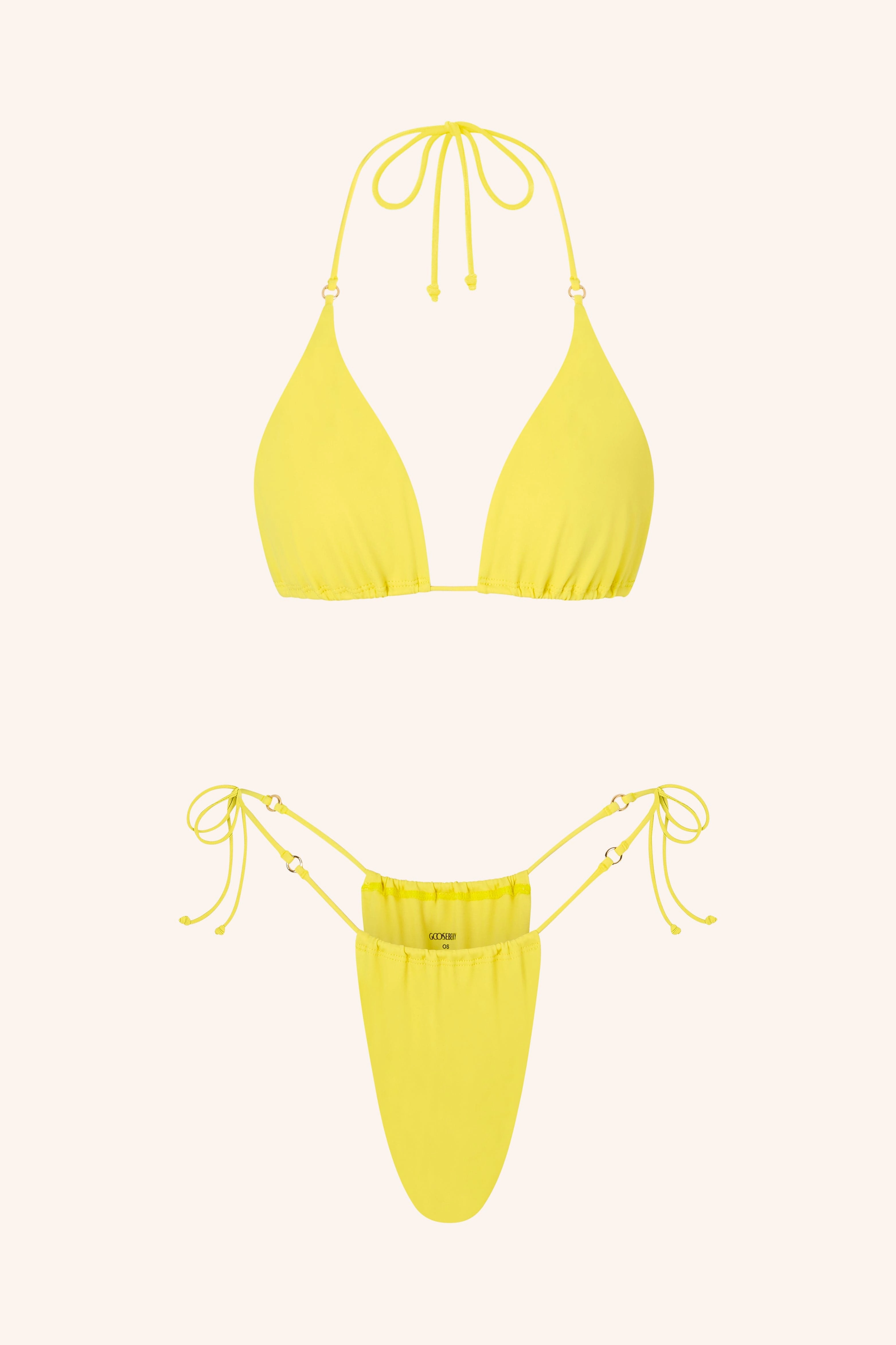 Side Tie Bikini Briefs Gold