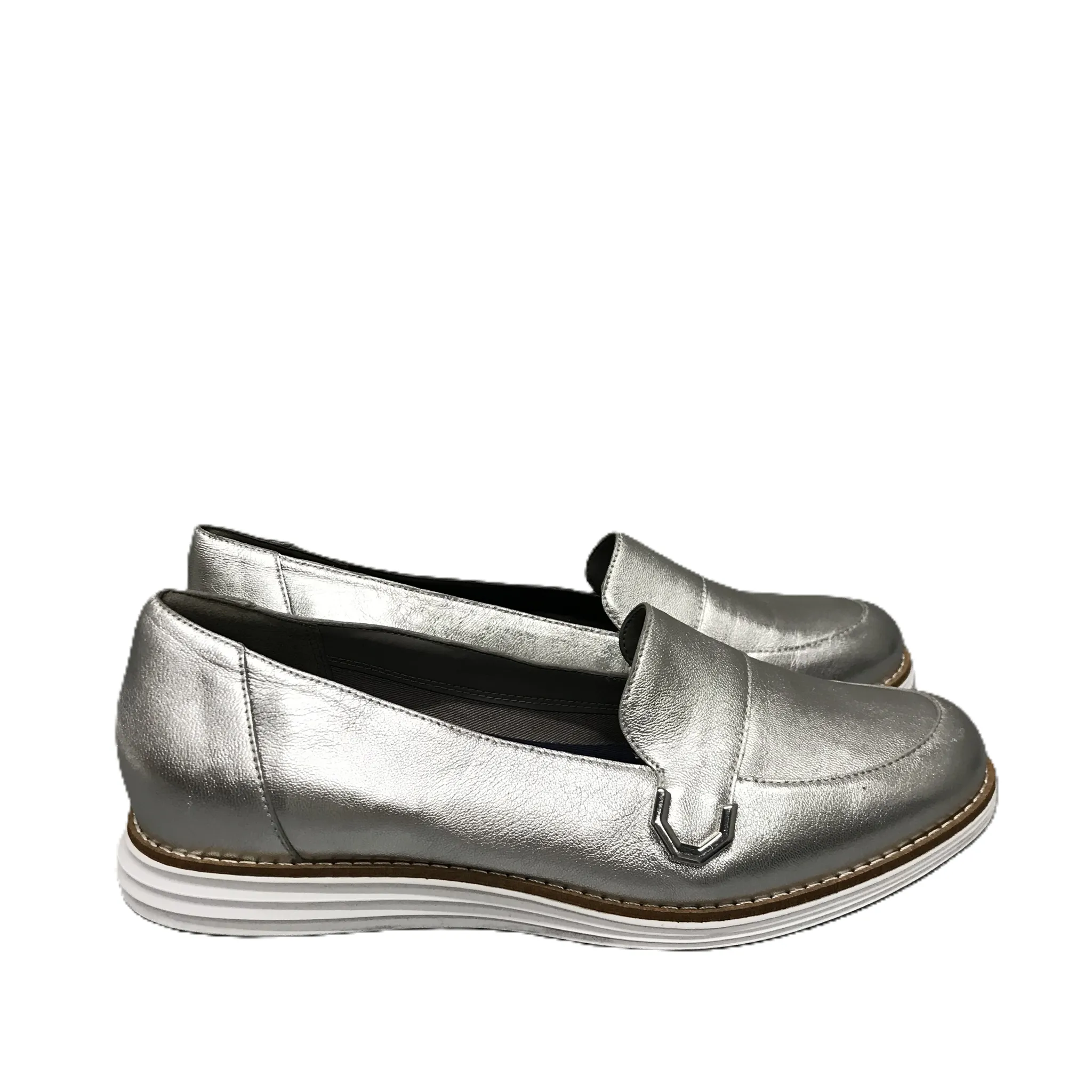 Silver Shoes Flats By Cole-haan, Size: 7 cole haan