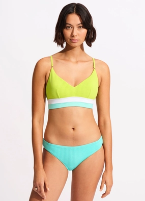 Slice Of Splice Bralette - Lime Burst two-piece bikinis for women, trendy bikinis for beachwear