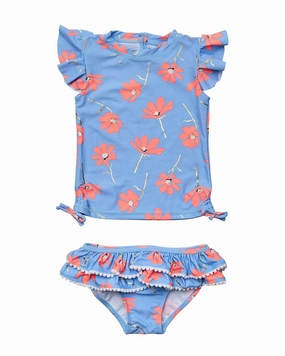 Snapper Rock Beach Bloom Ruffle Swim Set cute swimsuits for teen girls, modest teen swimwear