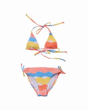 Snapper Rock Good Vibes Triangle Shirred Bikini stylish teen girl swimsuits, teen girls swimwear sets