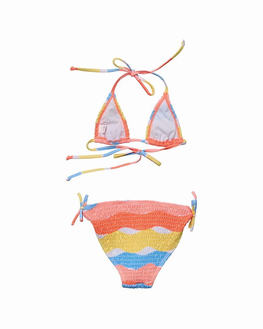 Snapper Rock Good Vibes Triangle Shirred Bikini