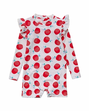 Snapper Rock Juicy Fruit Sunsuit cute swimsuits for teen girls, modest teen swimwear