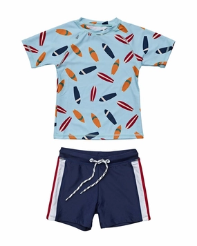 Snapper Rock Retro Surf Baby Swim Set boys swimwear sets, boys swim trunks