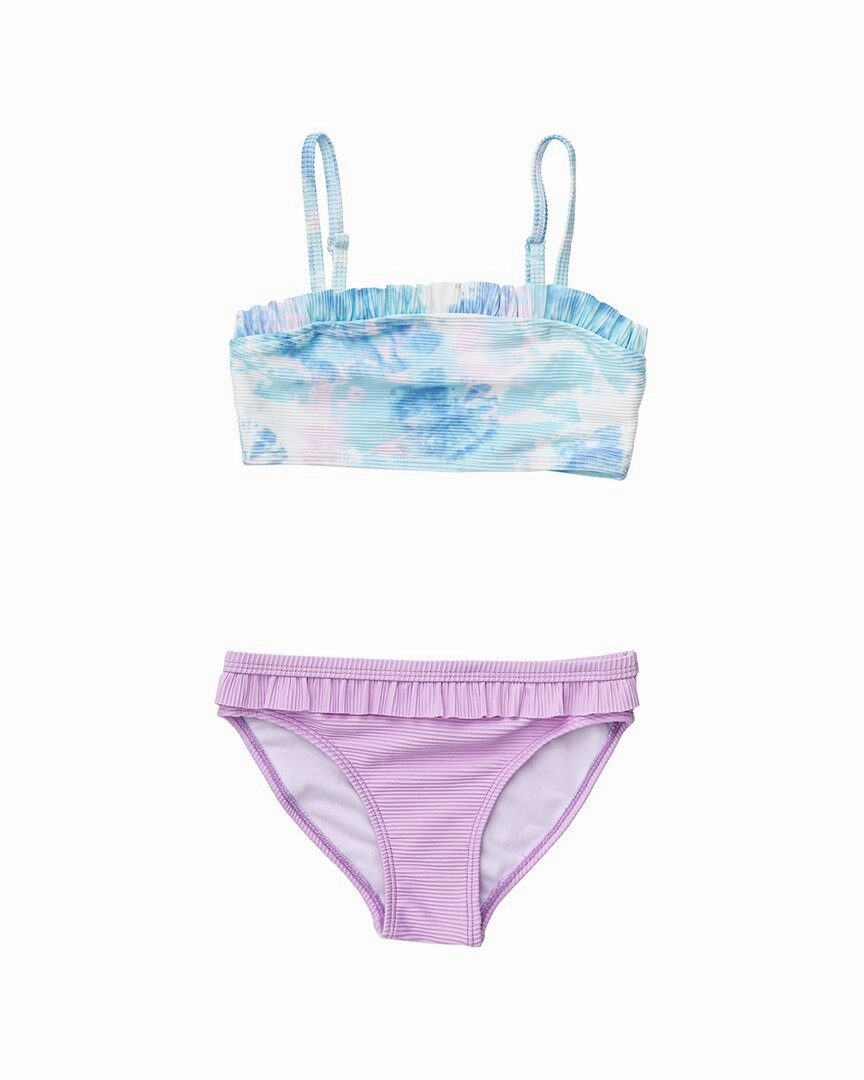 Snapper Rock Sky Dye Frilled Bandeau Bikini cute swimsuits for teen girls, modest teen swimwear