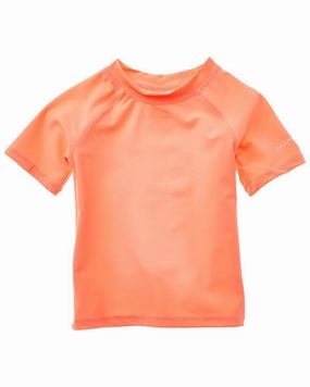 Snapper Rock Tangerine Rash Top boys swimwear sets, boys swim trunks
