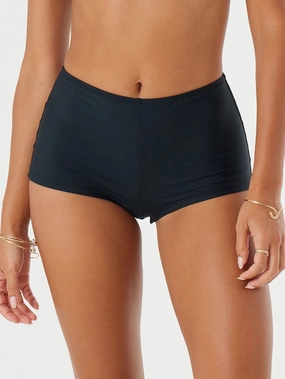 Solid Beach Classics Shortie Bikini Bottom basic swimsuits for women, durable swimwear for ladies