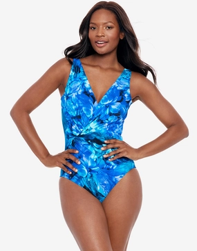 Sous Marine Esmerelda Swimsuit - Blue underwired swimsuits for women, supportive swimwear tops