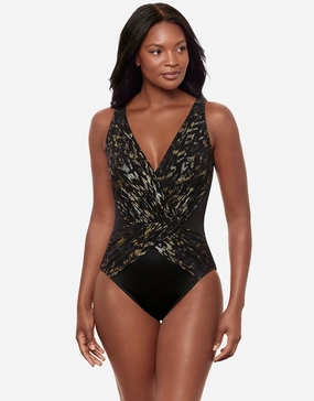 Sparkle Plenty Ibiza Swimsuit - Black Multi plus size swimwear women, curvy womens swimsuits