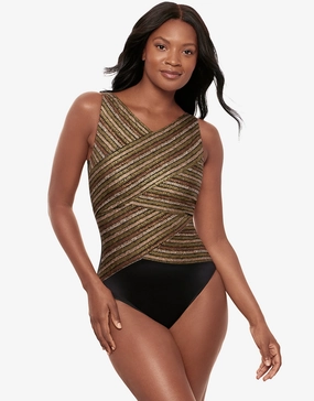 Sparkle Sands Brio Swimsuit - Black Multi plus size swimwear women, curvy womens swimsuits