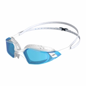 Speedo Aquapulse Pro Goggles - White/Blue anti fog swim goggles, swim training goggles