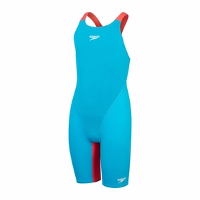 Speedo Endurance  Max Junior Girls Kneeskin - Blue/Green/Purple performance swimwear for women, athletic swimsuits