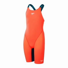 Speedo Endurance  Max Junior Girls Kneeskin - Red/Teal performance swimwear for women, athletic swimsuits