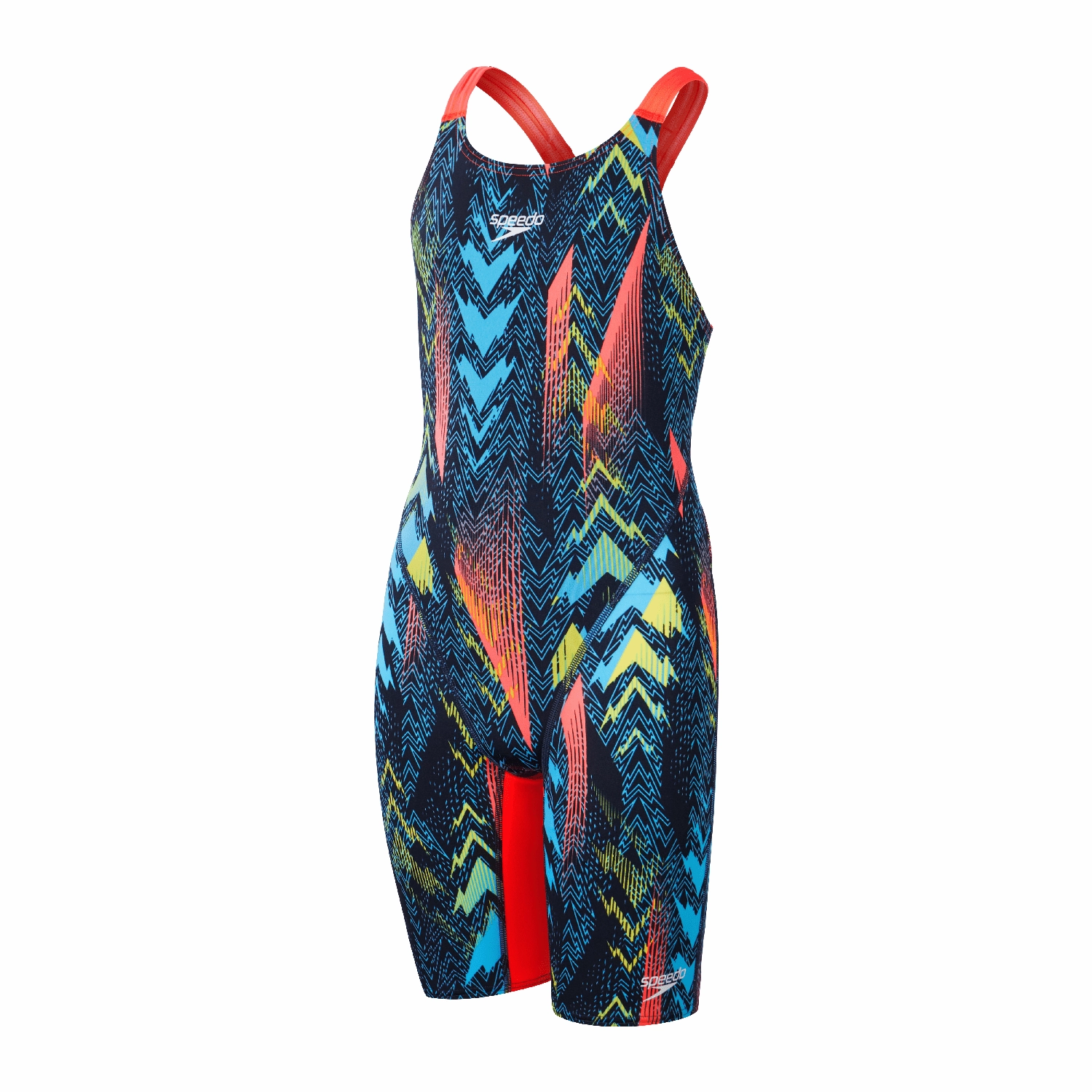 Speedo Endurance  Max Junior Girls Kneeskin - Teal/Blue/Red performance swimwear for women, athletic swimsuits