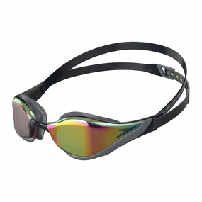 Speedo Fastskin Pure Focus Mirror Goggle - Black/Grey/Ruby anti fog swim goggles, swim training goggles