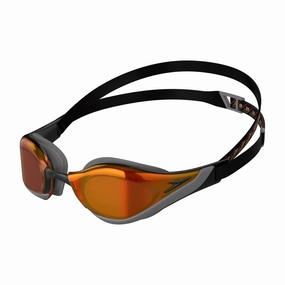 Speedo Fastskin Pure Focus Mirror Goggle - Black/Red anti fog swim goggles, swim training goggles